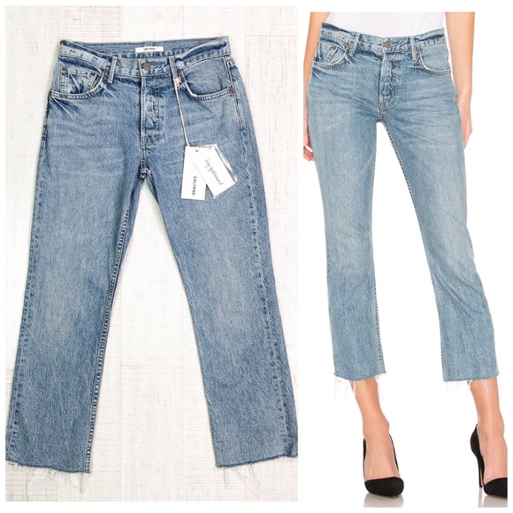 GRLFRND Denim - GRLFRND Tatum in Late Night Crop Fray New